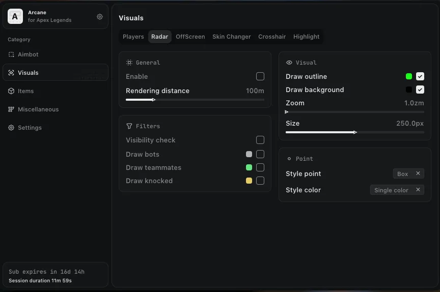 Apex Legends - Arcane Cheat Menu for Apex Legends - 7