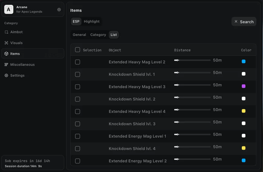 Apex Legends - Arcane Cheat Menu for Apex Legends - 15