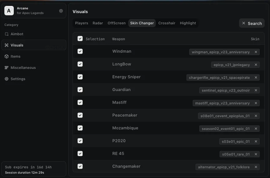 Apex Legends - Arcane Cheat Menu for Apex Legends - 18