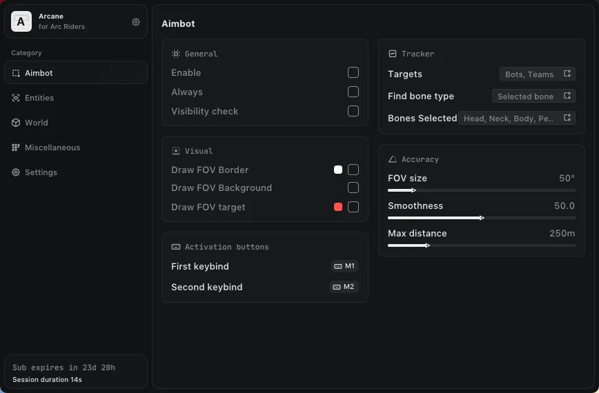 ARC Raiders - Arcane Cheat Menu for ARC Raiders - 2